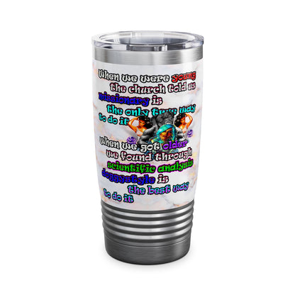 doggystyle - Ringneck Tumbler, 20oz (white marble)