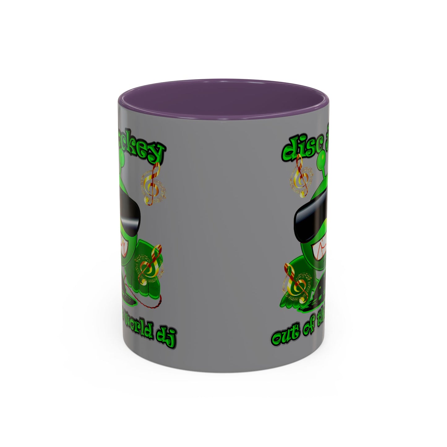 disc jockey - Accent Mug (grey)