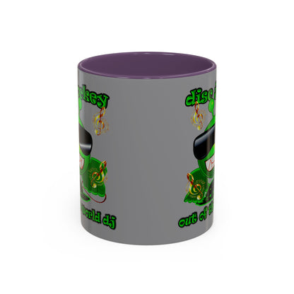 disc jockey - Accent Mug (grey)