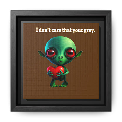 I don't care that your grey - framed canvas art (brown)