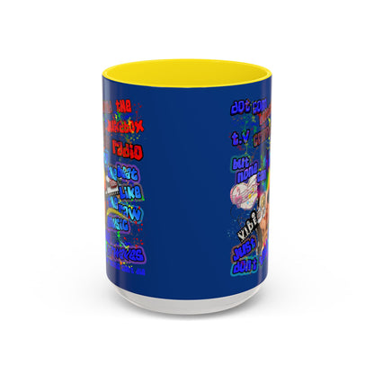 drop the beat - Accent Mug (dark blue)