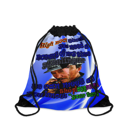 high noon - Drawstring Bag (blue-white wave)