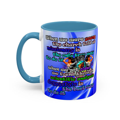 doggystyle - Accent Mug (blue-white wave)