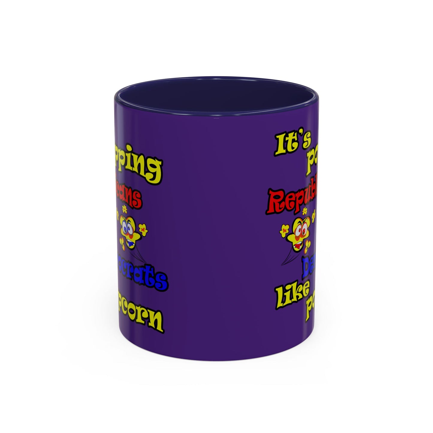 popping like popcorn - Accent Mug (purple)