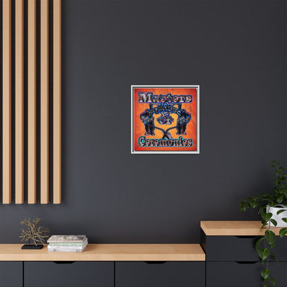 em cee squared - framed canvas art (burnt orange)