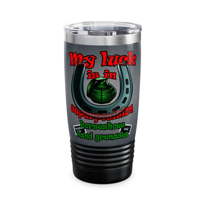 my luck - Ringneck Tumbler, 20oz (grey-light grey)