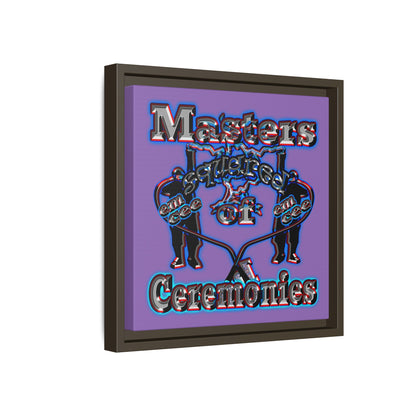 em cee squared - framed canvas art (light purple)