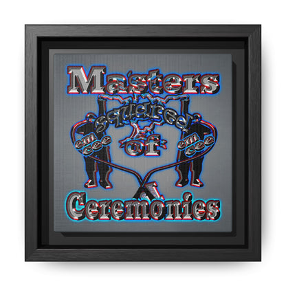 em cee squared - framed canvas art (grey-light grey)