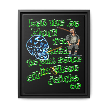 og - framed canvas art (black)