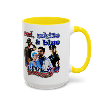 rw&b lives matter - Accent Mug (white)