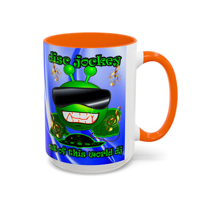 disc jockey - Accent Mug (blue-white wave)