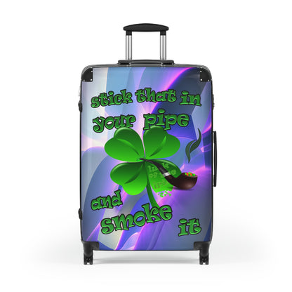 stick that in your pipe and smoke it - Suitcase (grey-pink wave)