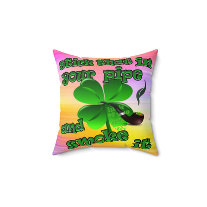 celtics logo - Spun Polyester Square Pillow - (color blur)