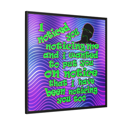 noticed you noticing - framed canvas art (purple wave)