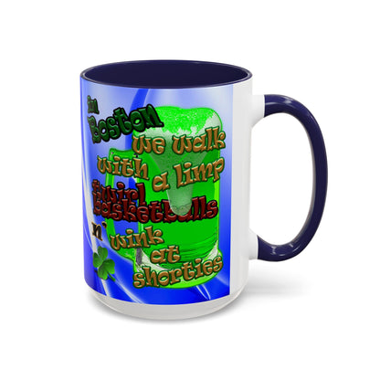 celtics logo - Accent Mug (blue-white wave)