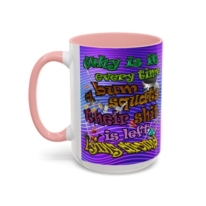 the bum's shit - Accent Mug (purple wave)
