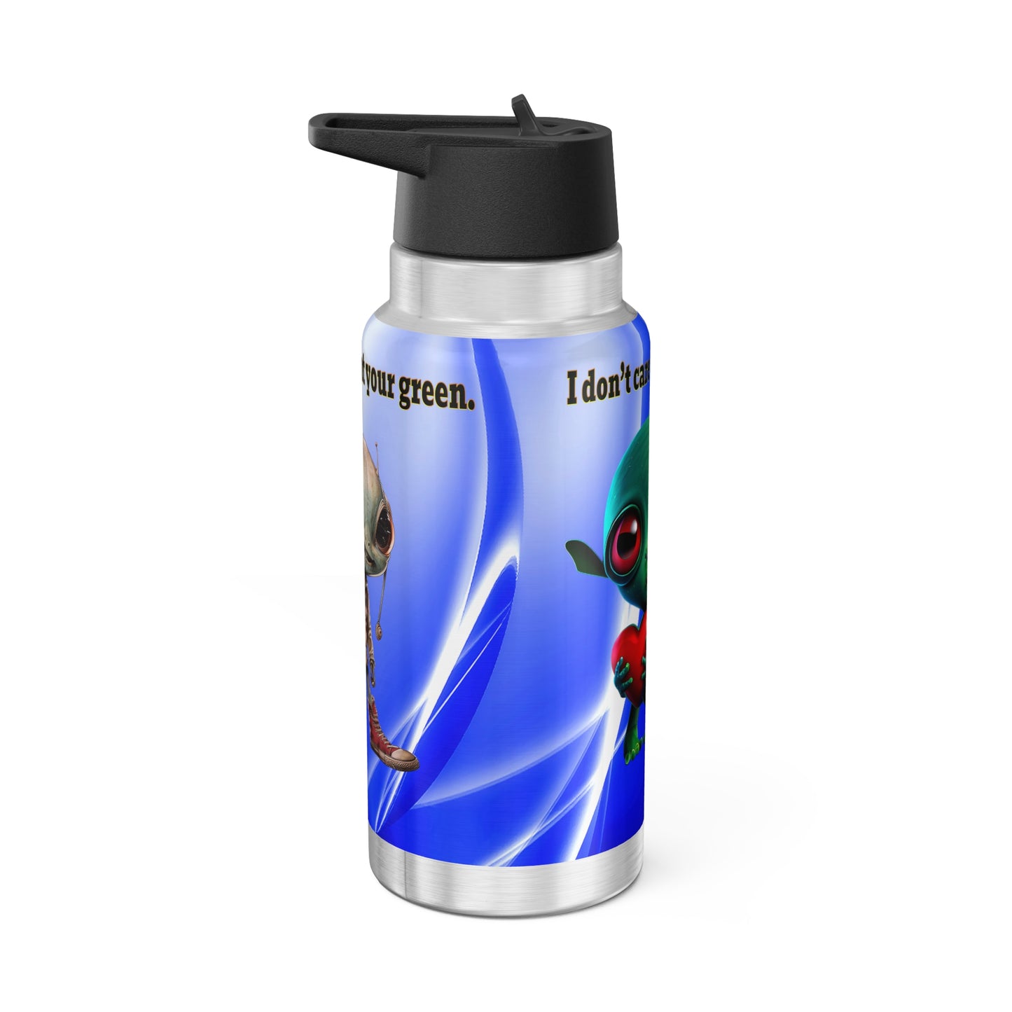 I don't care that your grey - Gator Tumbler, 32oz  (blue-white wave)