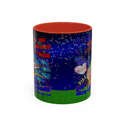 drop the beat - Accent Mug ('snoops' background)