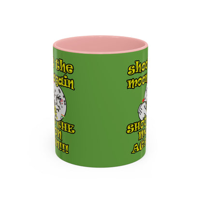 shoot the moon again - Accent Mug (green)