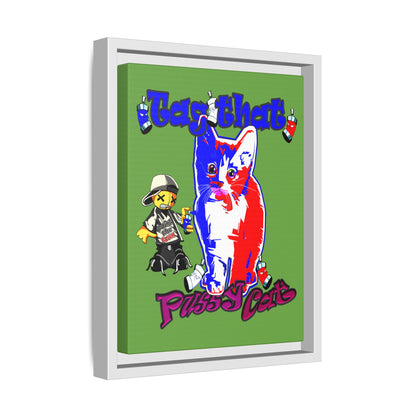 tag that - framed canvas art (green)