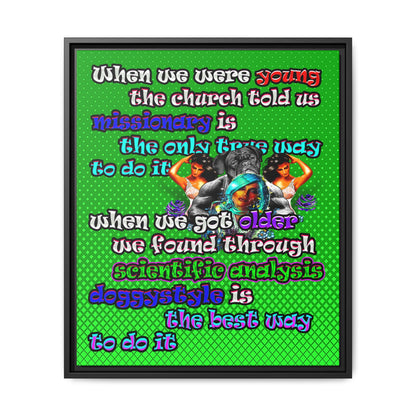 doggystyle - framed canvas art (logo green)