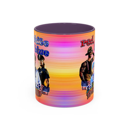 rw&b lives matter - Accent Mug (color blur)