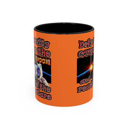 defy conquer reach - Accent Mug (crusta)