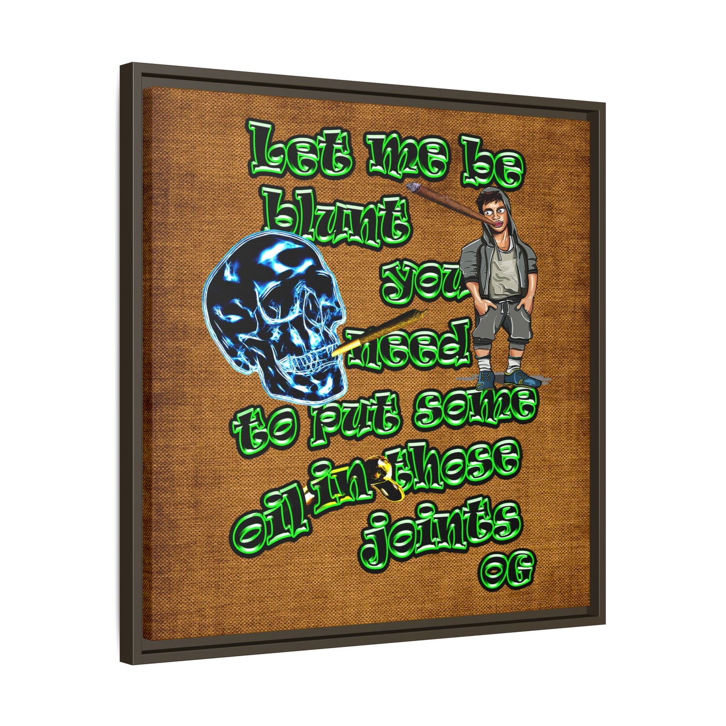 og - framed canvas art (brown papyrus)