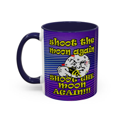 shoot the moon again - Accent Mug (purple wave)