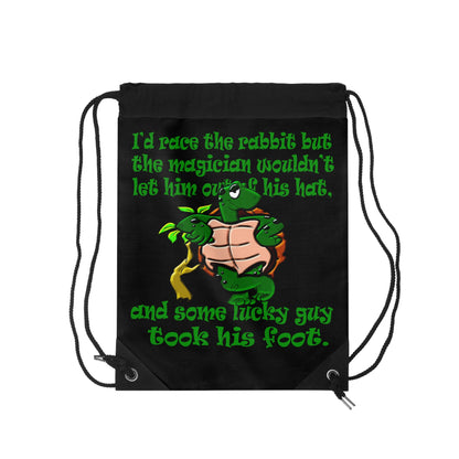 turtle race - Drawstring Bag (black)