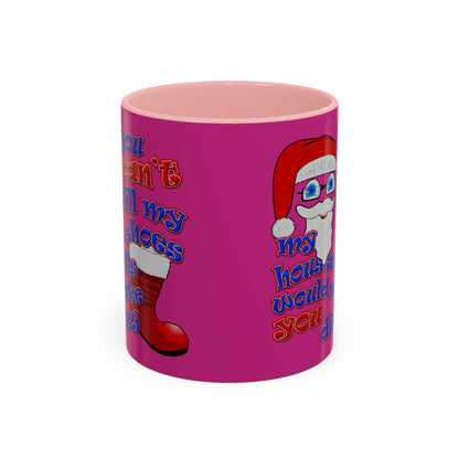 santa's shoes - Accent Mug (pink)