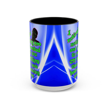 noticed you noticing - Accent Mug (blue-white wave)