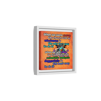 doggystyle - framed canvas art (burnt orange)