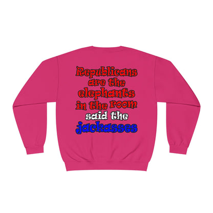 donkeys and elephants - Unisex NuBlend® Crewneck Sweatshirt