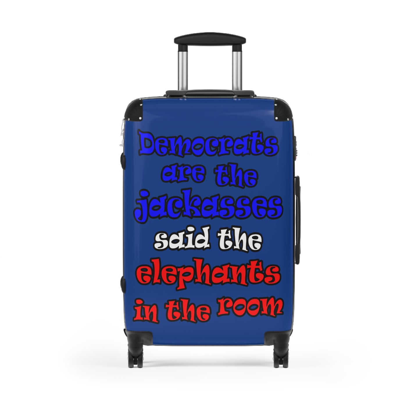 donkeys and elephants - Suitcase (dark blue)
