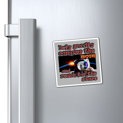 defy conquer reach - Magnets - (light grey)
