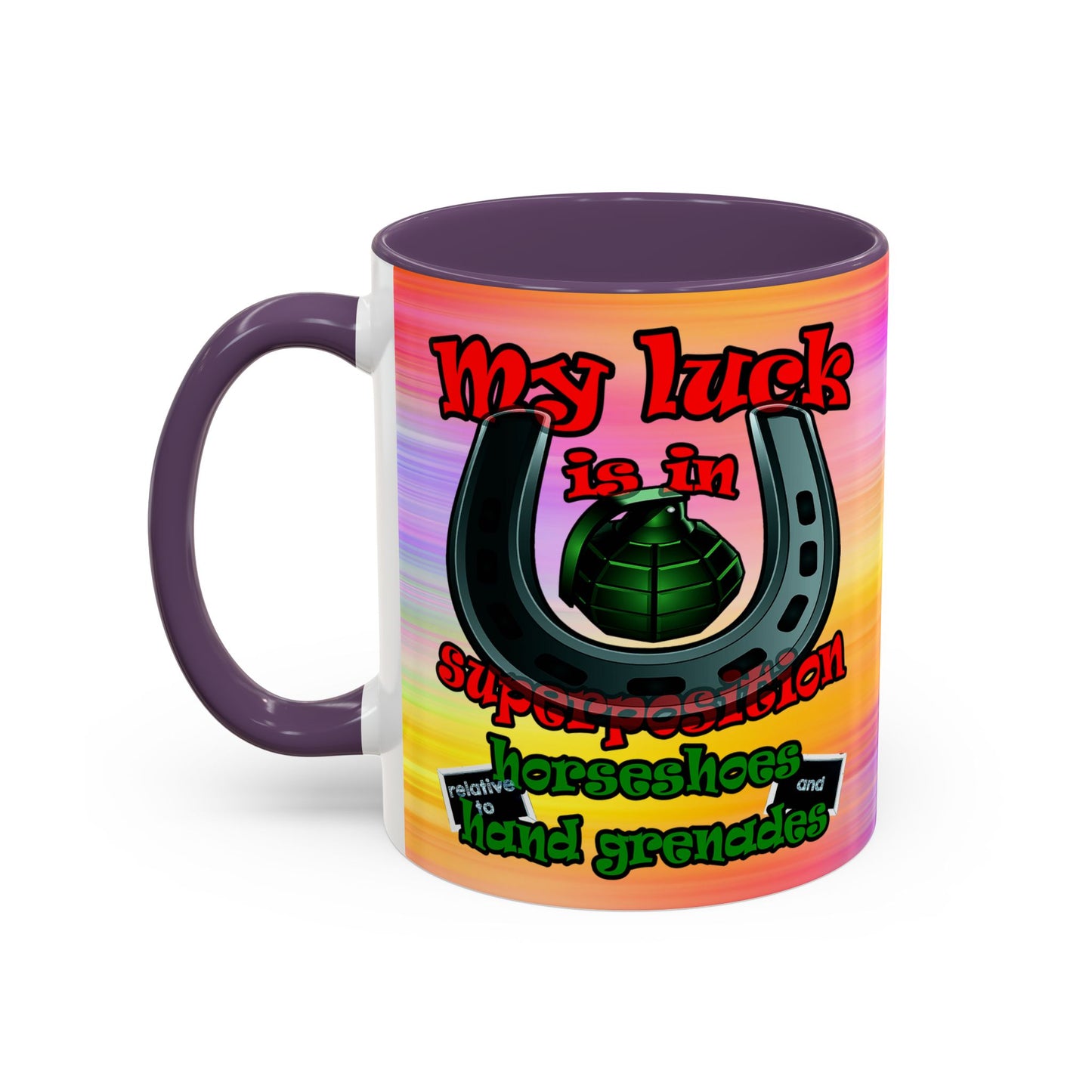 my luck - Accent Mug (color blur)