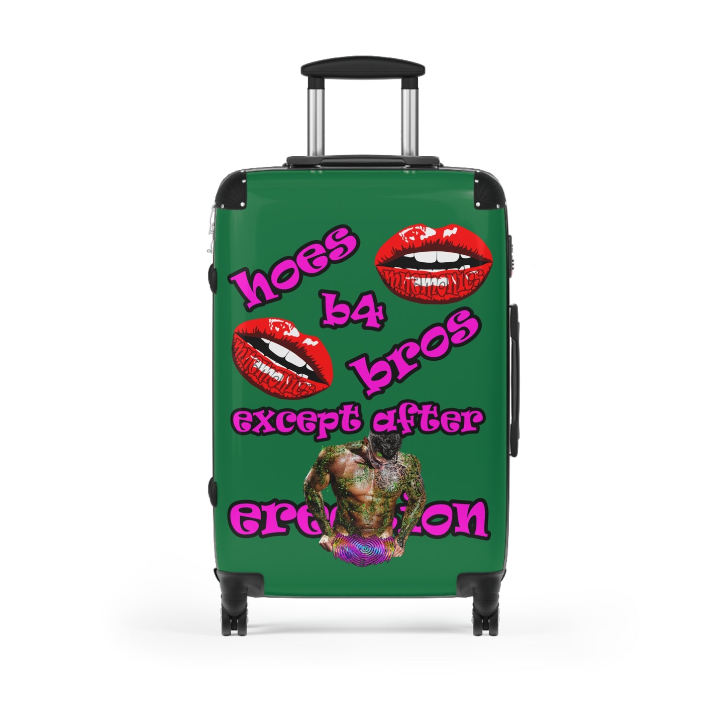 hoes b4 bros - Suitcase (dark green)