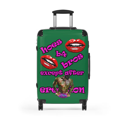 hoes b4 bros - Suitcase (dark green)
