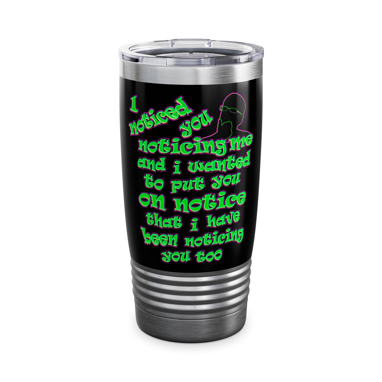 noticed you noticing - Ringneck Tumbler, 20oz (black)