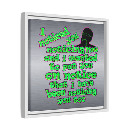 noticed you noticing - framed canvas art (brushed nickel)