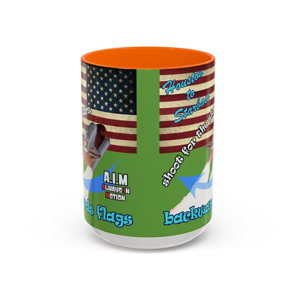 shoot for the stars - Accent Mug (green)