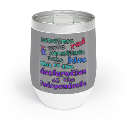 declaration of the independents - Chill Wine Tumbler (grey)