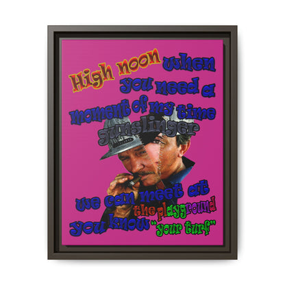 high noon - framed canvas art (pink)