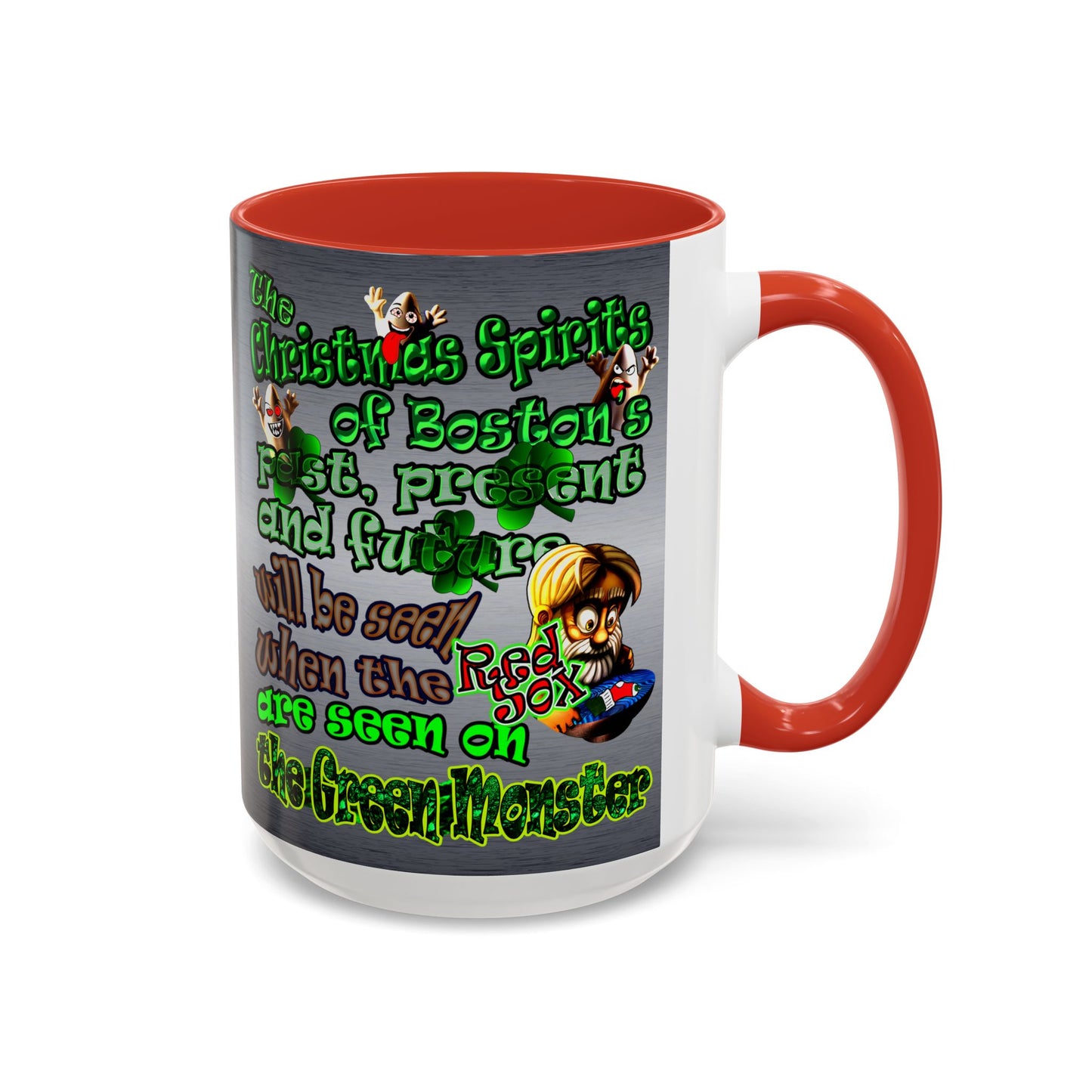 christmas spirits of boston - Accent Mug (brushed nickel)
