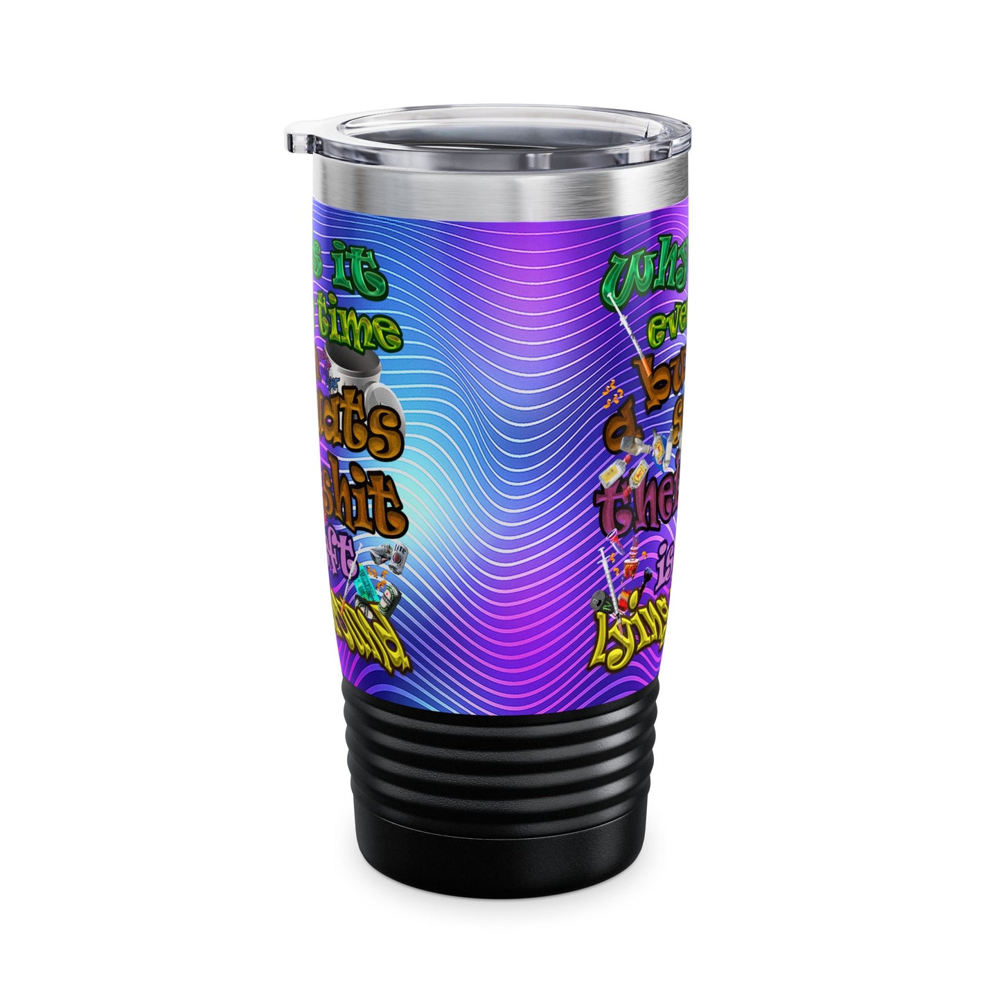 the bum's shit - Ringneck Tumbler, 20oz (purple wave)