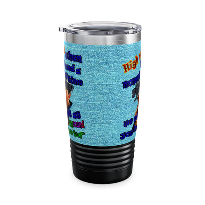 high noon - Ringneck Tumbler, 20oz (faded blue)