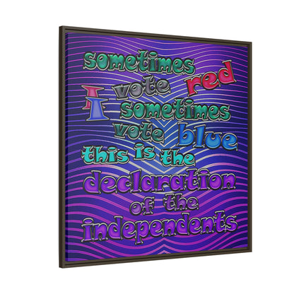 declaration of the independents - framed canvas art (purple wave)