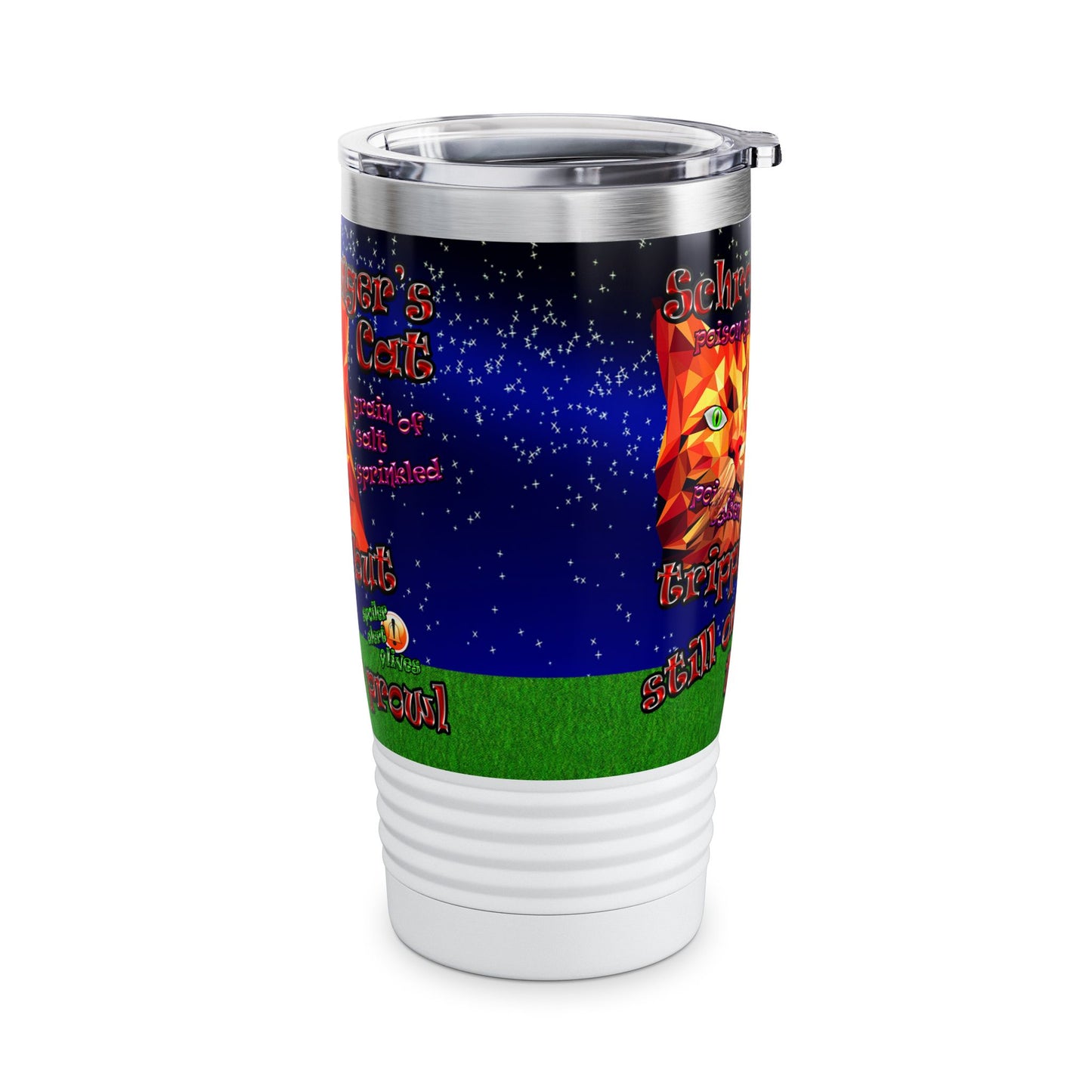 schrodinger's cat - Ringneck Tumbler, 20oz ('snoops' background)