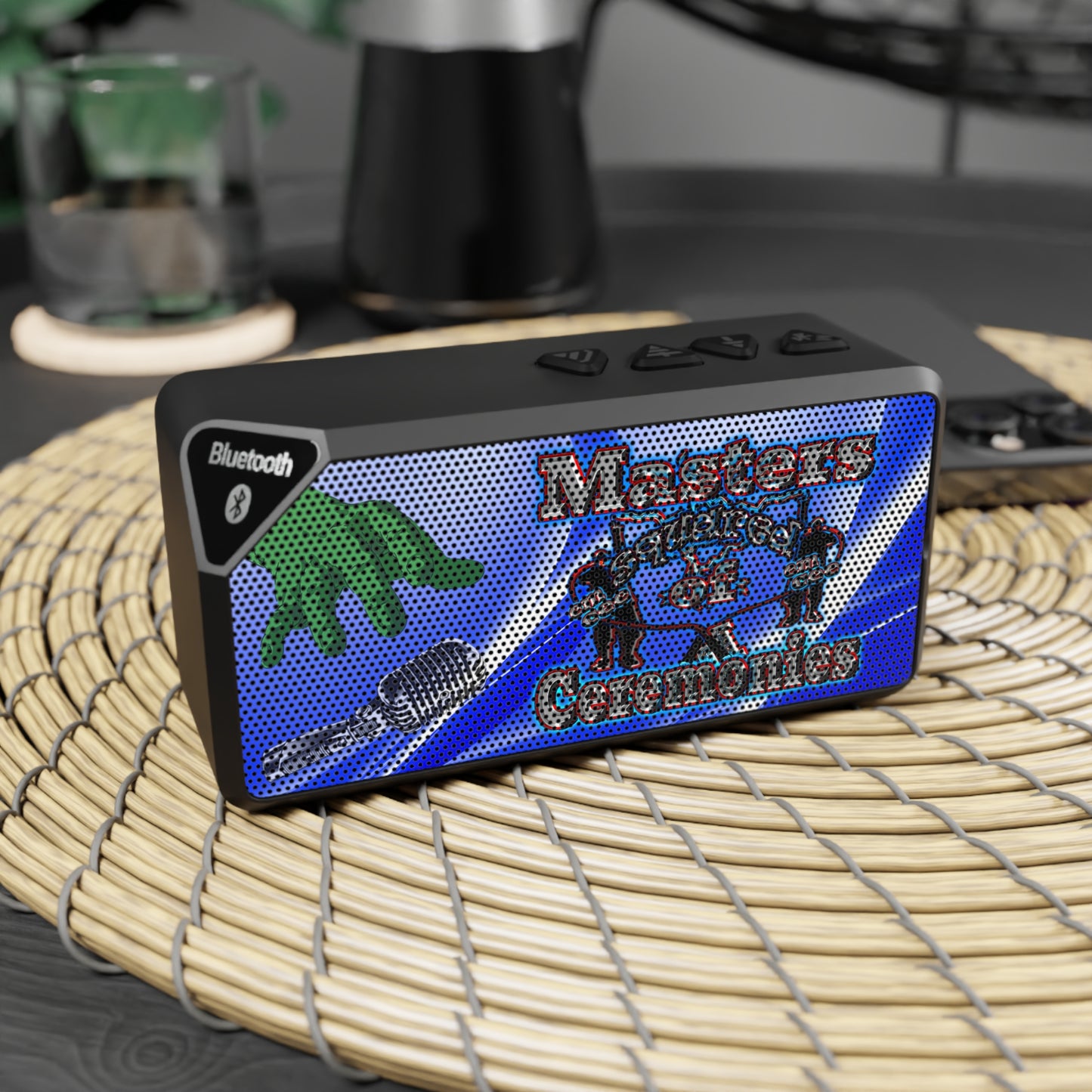 em cee squared - Jabba Bluetooth Speaker (blue-white wave)
